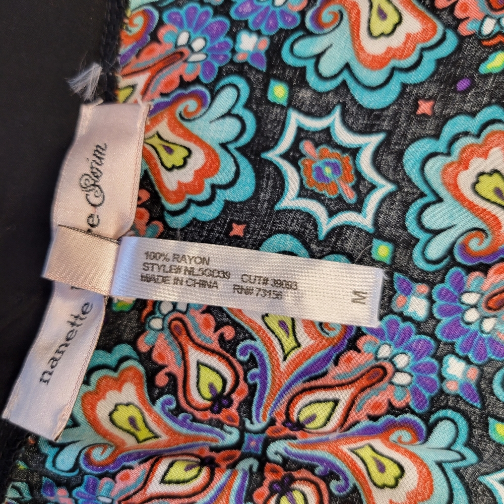 Nanette Lepore Swim Paloma Embroidered Tunic Beach Pool Coverup Dress Sz Medium - Picture 14 of 14